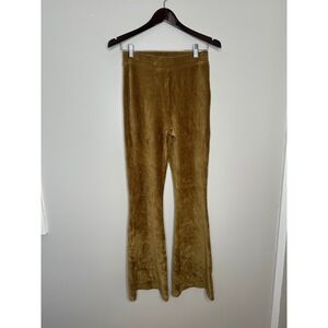 Aerie Women's High Rise Corduroy Flare Pull on Pants Brown Size S Regular NWT